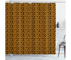 Cheetah Skin Look Motif Shower Curtain