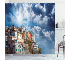 Sky View Houses Shower Curtain