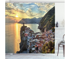 Sunrise View with Cliffs Shower Curtain