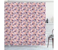 Oriental Floral Art Shower Curtain