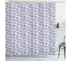 Oriental Pastel Tone Shower Curtain