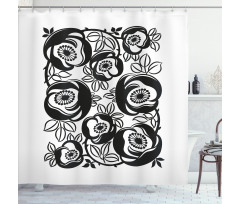 Flourish Motif Shower Curtain