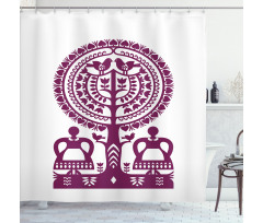 Polish Kurpie Papercuts Shower Curtain