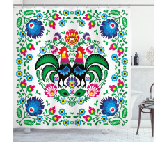 Traditional Polish Rooster Shower Curtain