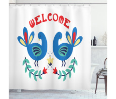 Ornamental Welcome Shower Curtain