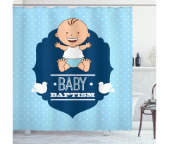 Baby Boy Shower Curtain