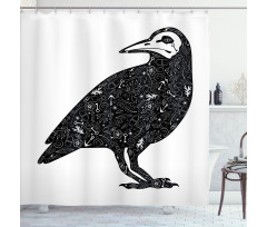 Gothic Art Ornate Bird Shower Curtain