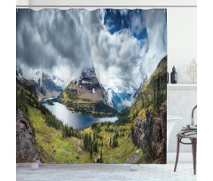 Overlook Vista Hidden Lake Shower Curtain