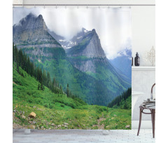 Summer Landscape with Grass Shower Curtain