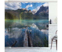 Serenity Emerald Lake Shower Curtain