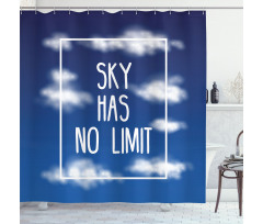 Sky Has No Limit Square Frame Shower Curtain