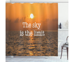 Words on Dusk Shower Curtain