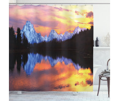 Grand Tetons View at Sunset Shower Curtain