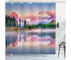 Calm Sunrise on Snake River Shower Curtain