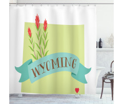 State Flower and Name Shower Curtain