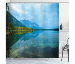 Reflections on Leigh Lake Shower Curtain