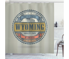 Grunge Stamp Equality State Shower Curtain