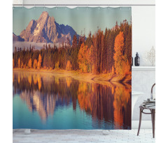 Grand Teton Fall Landscape Shower Curtain