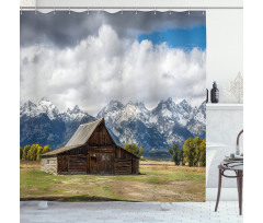 Rustic Wooden Cottage View Shower Curtain