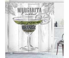 Ingredients of Margarita Shower Curtain