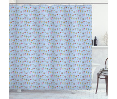 Vivid Alcoholic Beverages Shower Curtain