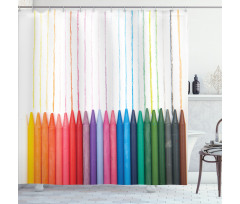 Color Scale of Paint Craft Shower Curtain