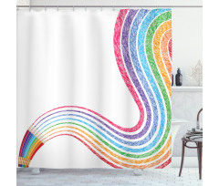 Imagination Themed Pencils Shower Curtain