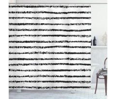 Grungy Brushstroke Lines Shower Curtain