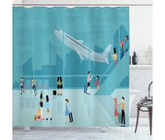 Doodle Terminal Composition Shower Curtain