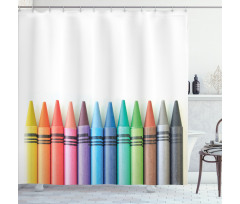 Close up Photo Paint Crafts Shower Curtain