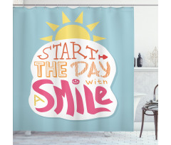 Start with a Smile Shower Curtain