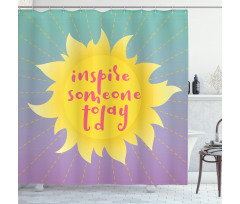 Words on Sun Shower Curtain