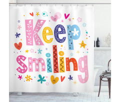 Vivid Keep Smiling Shower Curtain