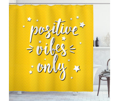 Words Stars Shower Curtain