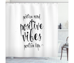 Motivational Words Shower Curtain