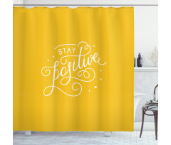 Minimal Phrase Shower Curtain