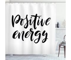 Cursive Vibe Shower Curtain