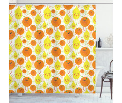 Cheerful Lemon and Orange Shower Curtain