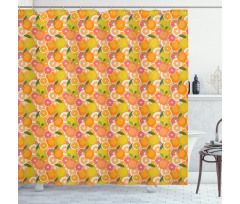 Fresh Tasty Citrus Fruit Shower Curtain