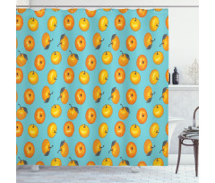 Drawn Mandarins Shower Curtain