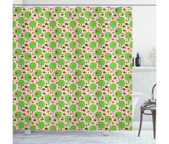 Hedgehogs and Trees Shower Curtain