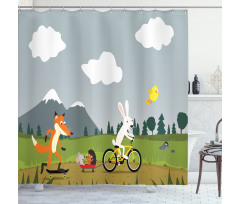 Having Fun in Nature Shower Curtain