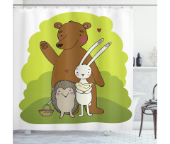 Simple Animals Shower Curtain