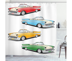 Roadsters Old Vintage Shower Curtain