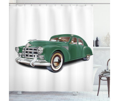 Nostalgic Vintage Car Shower Curtain