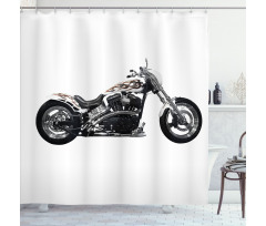 Motorbike Power Ride Shower Curtain