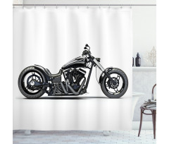 Custom Motorcycle Shower Curtain