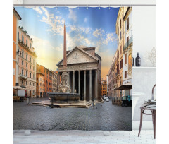 Pantheon Fountain in Rome Shower Curtain