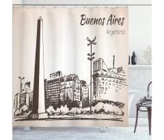 Buenos Aires City Monument Shower Curtain