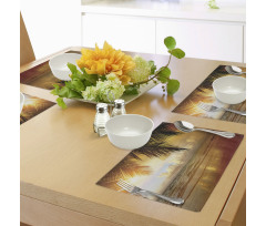 Sunset Caribbean Palms Place Mats